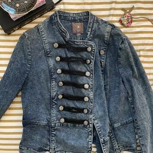 Forever 21 Denim Military Jacket